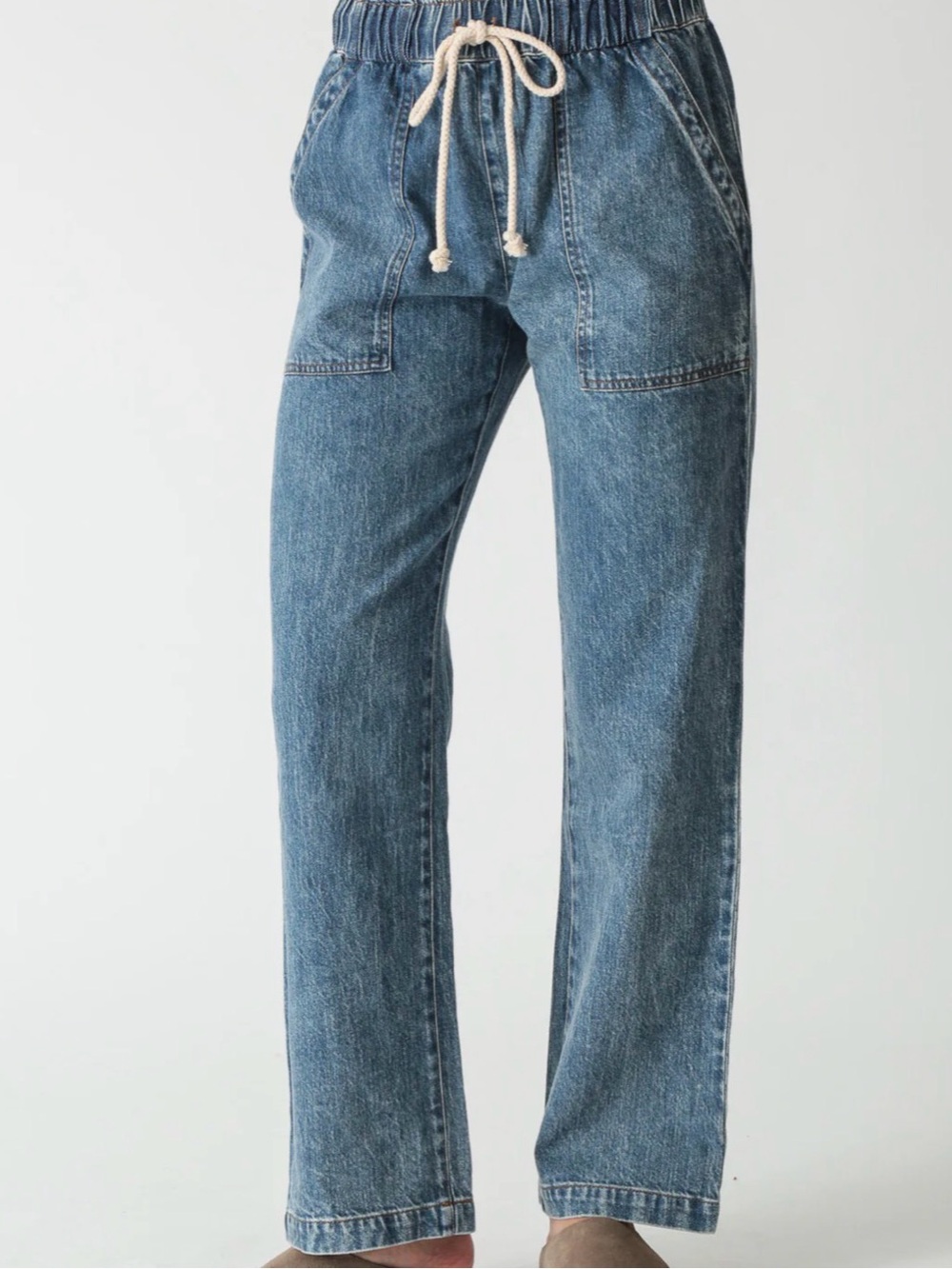 Electric & Rose Women’s Easy Pant in Denim Medium Blue Size Small (26-27)